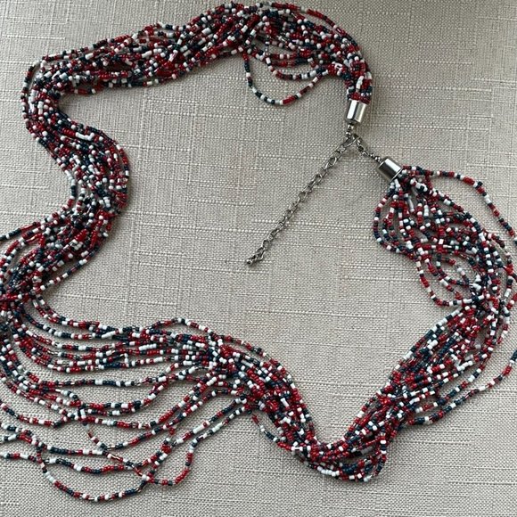 Women Necklace Multi Color Beads Multu Layer Statement Jewelry Necklace - Picture 9 of 9